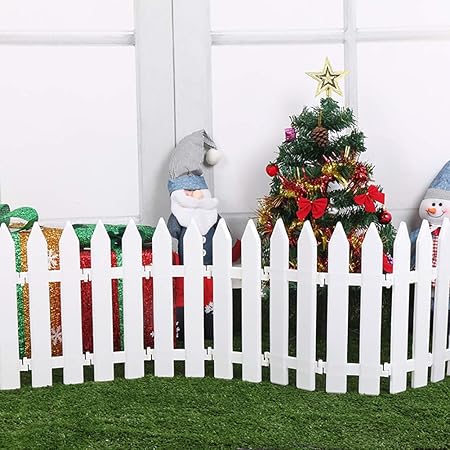 Amazon Little Princess123 クリスマス 飾り物 垣根 柵 装飾品 小道具 雰囲気満点 プラスチック 自由に組み立て 長さ選び シンプル ファッション 創造的なデザイン 耐久性 贈り物 自宅 店舗 パーティー クリスマスツリー置き物 15枚 クリスマス雑貨 おもちゃ
