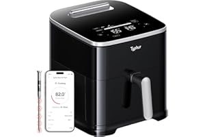 Typhur Sync 8QT Air Fryer with Built-in Wireless Thermometer, 9-in-1 Smart Airfryer with PFAS free Ceramic Nonstick Basket fo