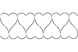 Quilting Creations Heart Border Quilt Stencil, 3"