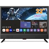 Feihe 22-inch Small Smart TV Full HD 1080p | Kitchen Smart TV, Flat Screen Television with Loud Dual Stereo Speakers, 178&deg; Viewing &amp; Wi/Fi (22, Inches)
