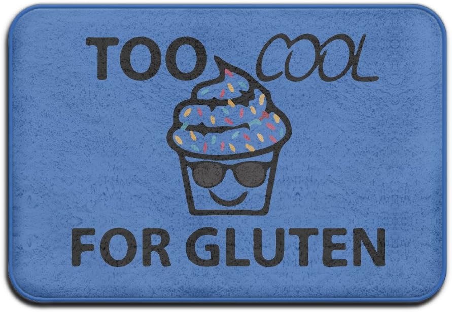 Too Cool For Gluten Free Cupcake Sunglasses Non-slip Doormat Floor Door Mat Indoor Outerdoor Bathroom 23.6 X 15.7 Inch