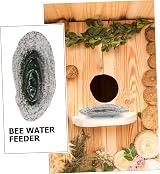 Happyyami Ceramic Butterfly Bee Feeder Water Dish Large Capacity Garden Decor view 2