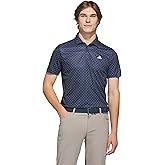 adidas Mens Performance Textured Print Polo Shirt