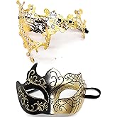 Couple Masquerade Masks Set Venetian Party Mask Halloween Mask Mardi Gras Masquerade Mask for Women Men