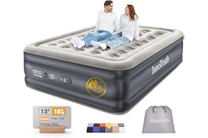InnoTruth Air Mattress Queen with Built in Pump, Inflatable Mattress Blow up Mattress, Family Choice Award Winner, 18" Colchones Inflables Foldable Air Bed for Guest & Home, Ideal for Camping, 650lbs