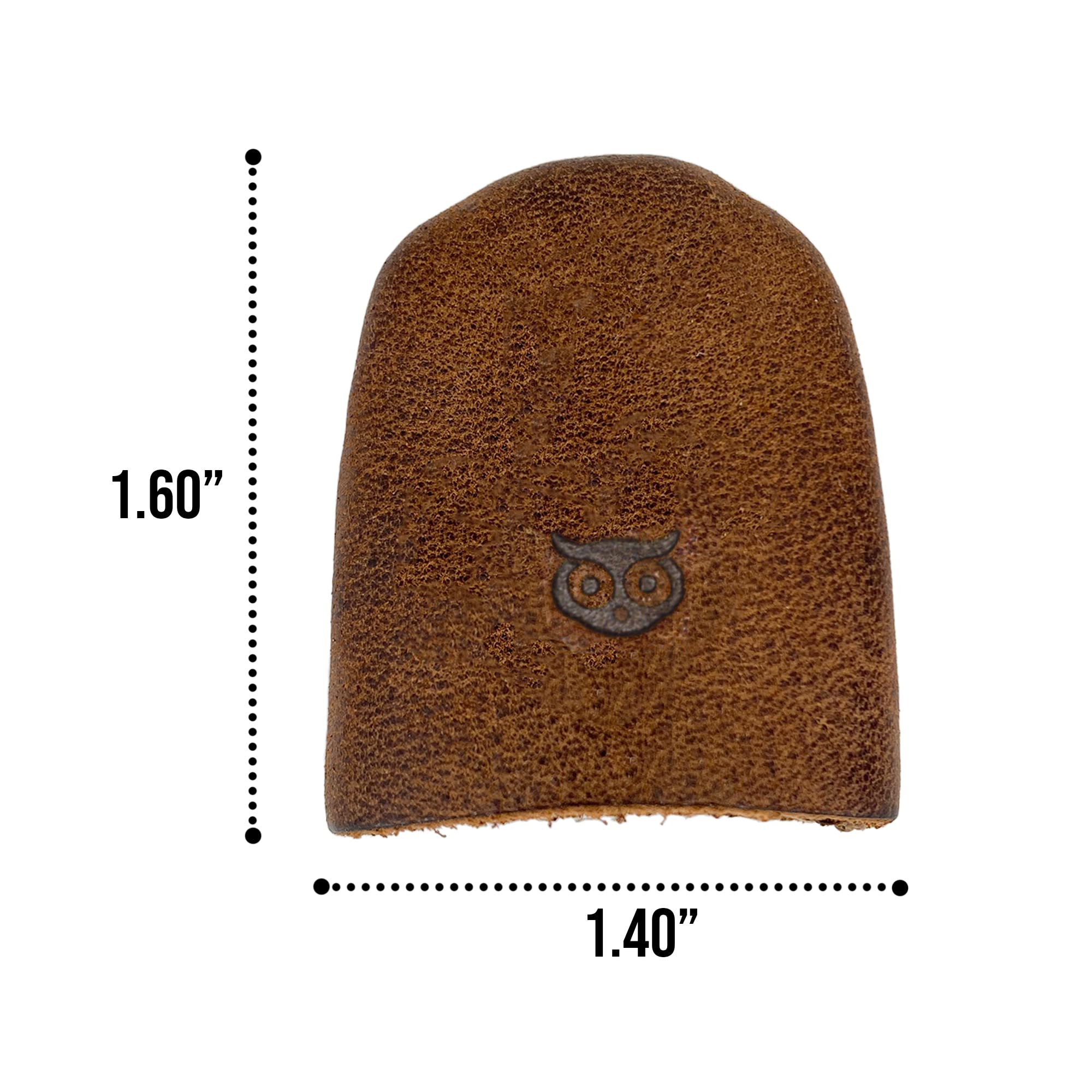 Hide & Drink, Durable Thimble (6 Pack) Handmade from Full Grain Leather - Finger Protector, Sewing Thimble, Hand Applique & EPP, Quilting Embroidery - Bourbon Brown