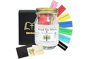XCBBDY Bible Verse Jar,100 Bible Verses in a Jar for Emotions and Feelings,Read Me When Bible Verses Jar, Christian Bible Gifts Prayer Jar,The Hope Jar Bible Verses,Best Christian Bible Gifts Bible Jar