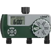 Orbit Programmable Digital Hose Watering Timer - 3 Outlet - Battery Powered - with LCD Screen - Built-in Rain Delay - Water-Resistant - 56082