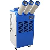 TECHTONGDA 22178 BTU Industrial Spot Cooler, Portable Air Conditioner with 3 Column Outlet, 910m&sup3;/h High Airflow, 220V Outdoor Mobile Commercial Cooling Unit for Factory Warehouse Workshop
