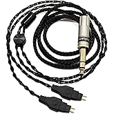 Youkamoo Replacement Upgrade Cable Compatible with Sennheiser HD650, HD600, HD660S, HD660S2, HD580, HD58X, Massdrop HD6XX Headphones with 1/4" 6.35mm Plug, 6.6ft 2m