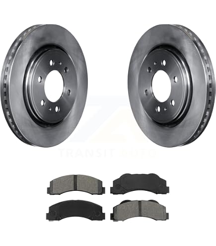TRQ Kit De Pastillas De Freno Delanteras Y Rotores De Freno Rotor De Freno De Cerámica Premium Recubierto En G Compatible Con Chevrolet Bolt EV 2017-2021 Cruze Volt 2016-2019