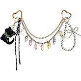 QTMY Cute Cat Bow Beaded Keychain Bag Charms for Handbag Purse Backpack Accessories for Bogg Bag,655