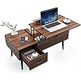 HAIOOU Lift Top Coffee Table with Storage, Mid Century Modern Coffee Tables with Drawer for Living Room,Walnut Rectangular Center Table with Pine Leg Anti-Scratching, Home, Office