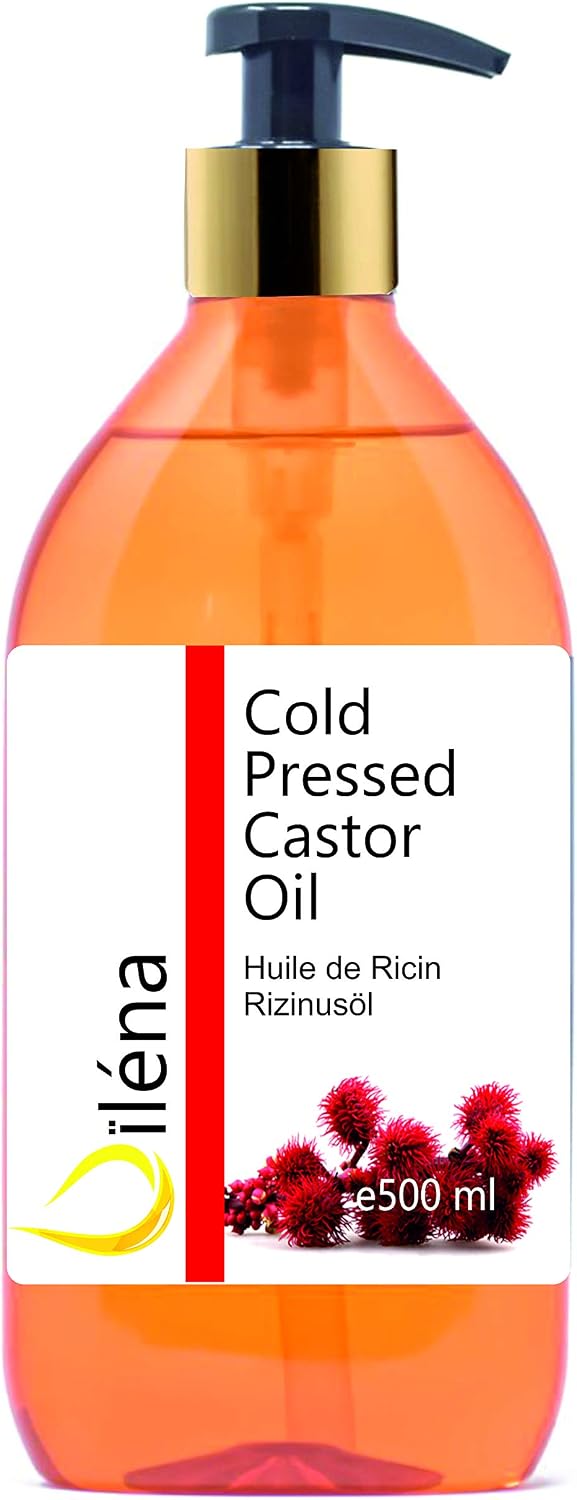 Cold Pressed Organic Castor Oil Eyelash Growth Cuticle Care Oil Hair Growth Hair Loss Serum 100% Natural Vegan 500 ml Beard Oil