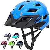 Kids Bike Helmet, Toddler Helmet for Kids 3-5/5-8/8-10 Years Boys Girls, Adjustable Youth Bike Helmets with Detachable Visor, Bicycle Helmets for Skateboard Scooter Cycling