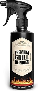 Grillreiniger Spezialreiniger zur Grill Reinigung nach dem Grillen | Profi-Reiniger zum Grill reinigen | Grillrost Reiniger &amp; Aktiv-Reiniger | PREMIUM GRILL REINIGER - URBAN FOREST (500ml Reiniger)