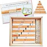 LITTLE BUD KIDS House of Number Buddies Math Game, a Number Bonds Math Toy with Counting Rods and Addition &amp; Subtraction Flash Cards, a Montessori Material for Kids 4-8 Years Old