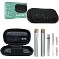 nugbuddy J-Kit - On The go Travel Case Accessory, Carbon Lining - Water Resistant Case - Glass Accessories with included Tubes, Tips, and More (Smoke)