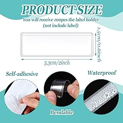Jeyiour 100 Pcs Label Holders Adhesive Label
