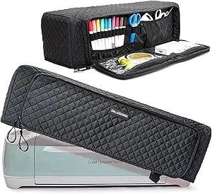 IMAGINING Dust Cover with Zipper Pocket Compatible with Cricut Maker, Explore Air 2 and Accessories, Scrapbooking Die-Cut Machine Covers Organizer Cricut Accessories
