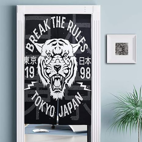 Amazon のれん 間仕切り 暖簾 目隠し 障子 懐かしい 和柄 可愛い 和風 花柄 虎 東京 日本 おしゃれ ロング 遮光 防炎 断熱 温泉 四季兼用 のれん 玄関 キッチン リビング 飲食店 出入り口 突っ張り棒付き 143ｘ86cm のれん オンライン通販