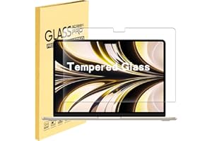 MUBUY-GOL 1 Pack Designed for MacBook Air 13.6 inch Tempered Glass Screen Protector, (M5 M4 M3 M2 M1) Bubble Free, Anti Scrat