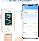 ViATOM Pulse Oximeter Bluetooth Finger Clip SpO2 PR OLED White view 5