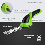 WORKPRO 2 in 1 Cordless Hedge Trimmer Grass Shear 7.2V 2000mAh Battery view 2