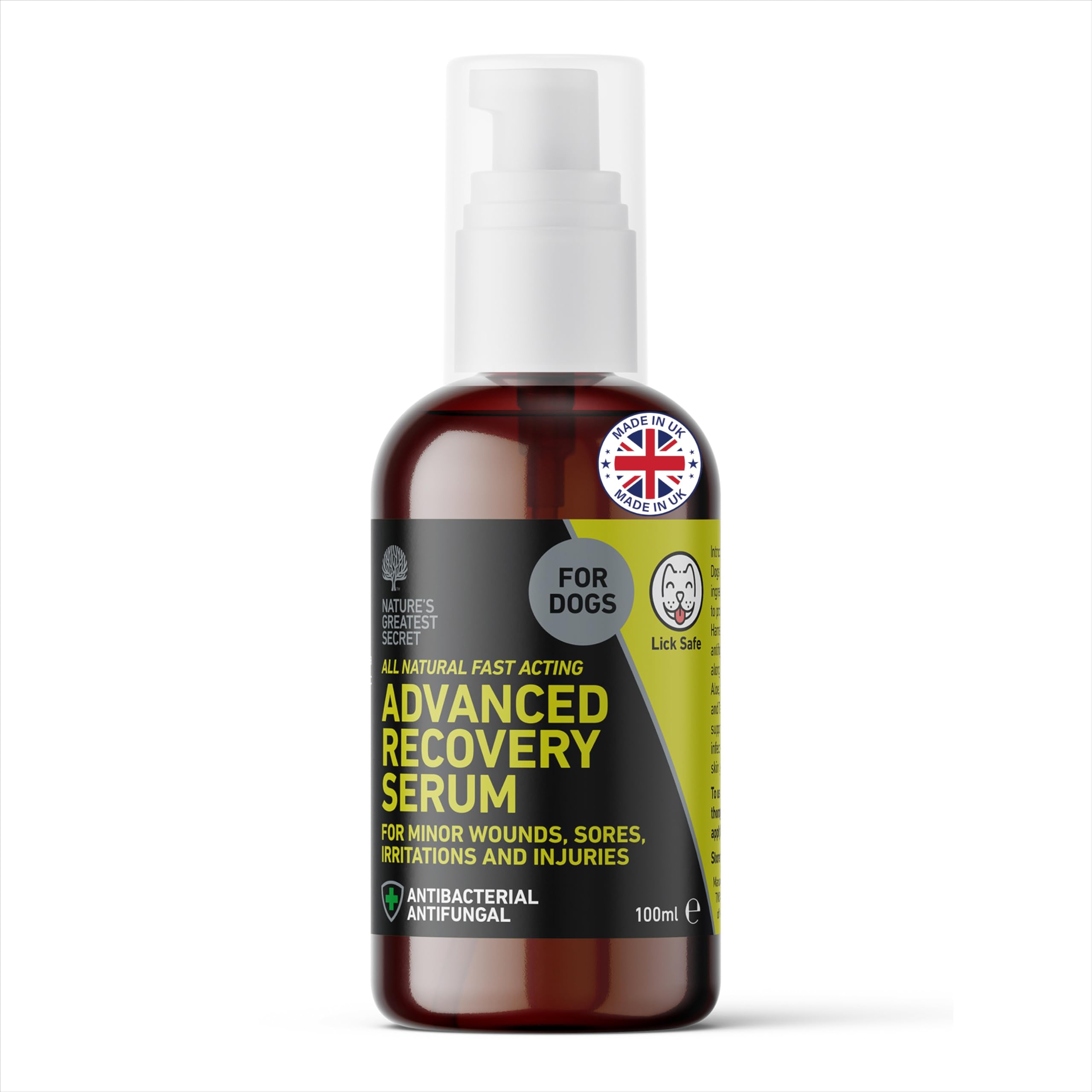 Nature's Greatest Secret Colloidal Silver Soothing Serum for Dogs 100ml | Natural Botanicals | Quick-Dry Gel | Grooming Skin Comfort