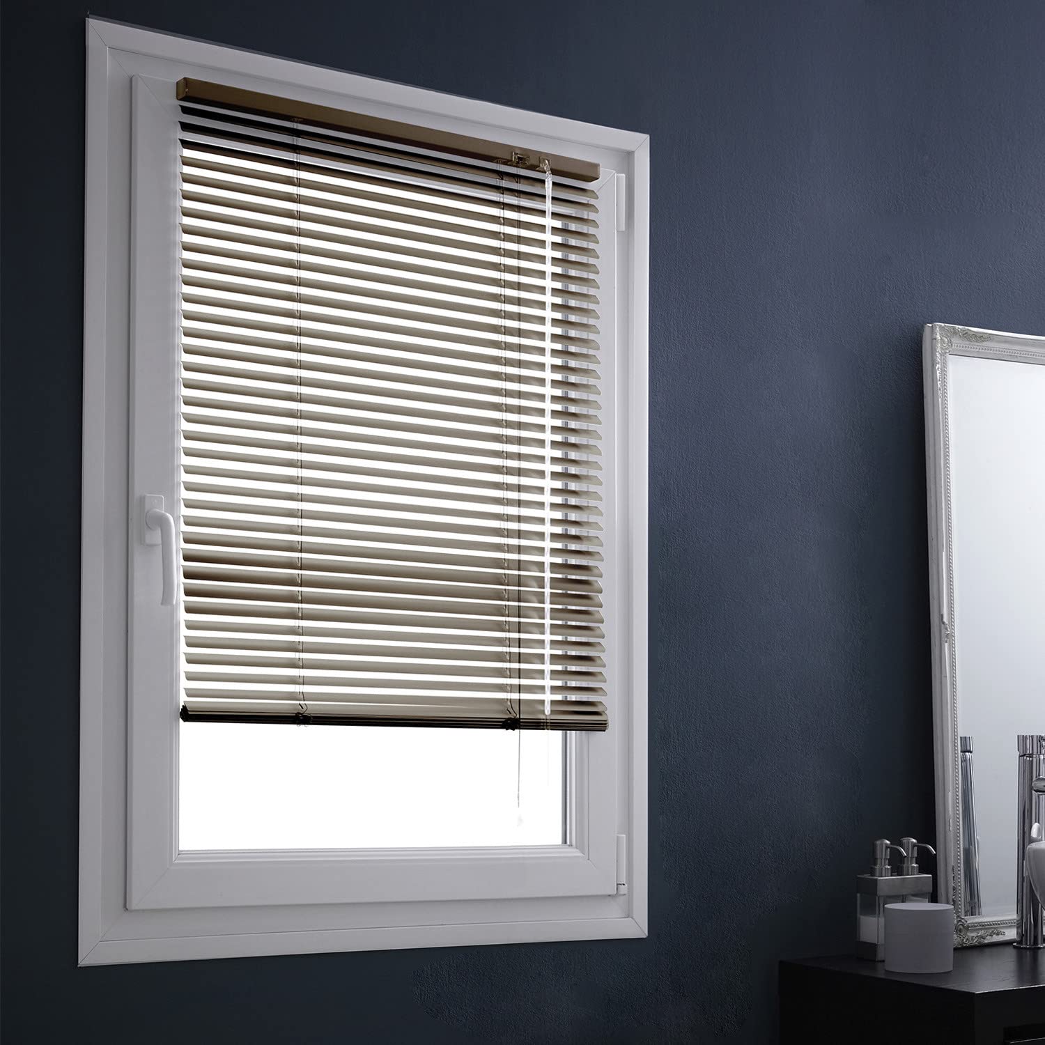 MADECOSTORE Easy Aluminium Blinds, String, 107l x 150L cm