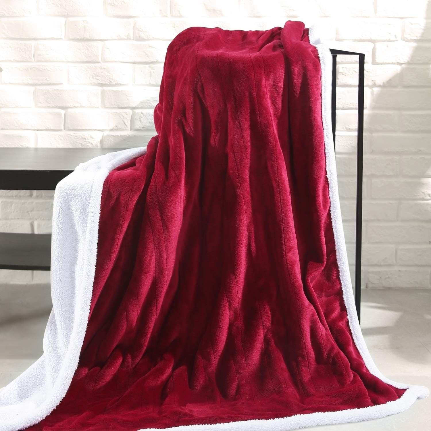 Electric Blanket Heated Throw Fast Heating Blanket Flannel & Sherpa Reversible 50" x 60" with 3 Hours Auto Off & 4 Temperature Settings, ETL Certification, Bed Sofa Use & Machine Washable: Home & Kitchen