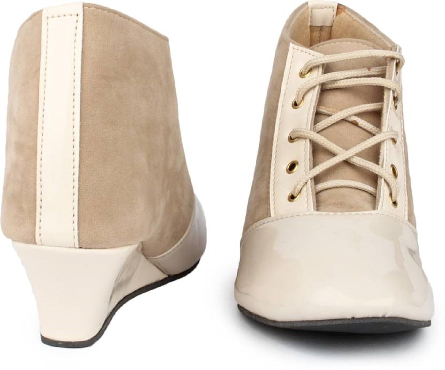 beps stylish & fashionable suede & patent ankle boot's for women