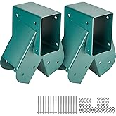 VEVOR A-Frame Middle Swing Set Brackets, Heavy Duty Carbon Steel Swing Set Hardware with Mounting Hardware, DIY Swing Set Bracket Swing Set Kit for 4x4 Legs & 4x6 Beam, Green (2 pc)