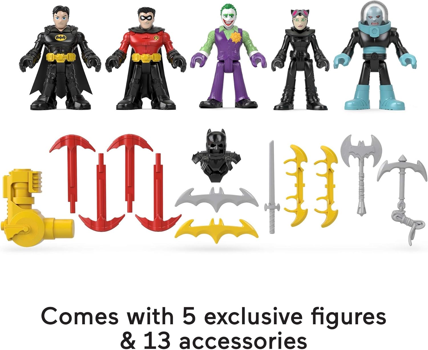 Fisher-Price Imaginext DC Super Friends Super Surround Batcave, interactive Batman playset with lights, sounds and 5 exclusive figures: Toys & Games