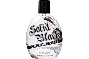 MILLENNIUM TANNING PRODUCTS Millennium Tanning Solid Black Coconut Vibes - Indoor & Outdoor Tanning Lotion (13.5 Ounces)