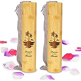 Set of 2 Small Bamboo Scattering Urn Tube for Human Ashes, ECO Friendly Bamboo Spreading Cremation Tube Urn for Human Pet Ashes(Ocean Sunset)