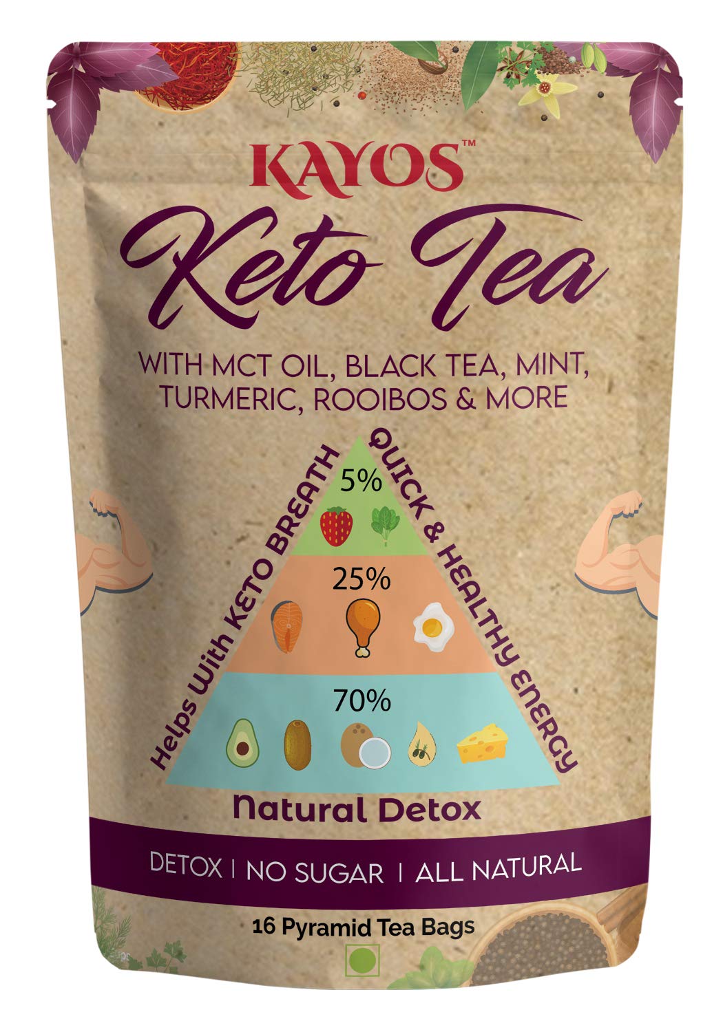 Kayos Keto Tea for Weight Loss & Quick Healthy Energy with MCT Oil