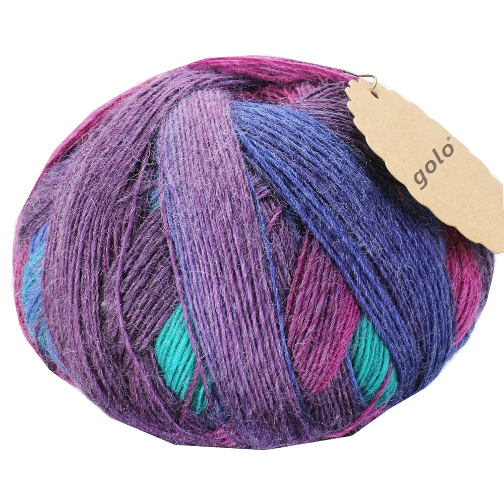 golo Wool Yarn for Weaving Wool Yarn for Hand Knitting Cashmere Yarn for Weaving Multi-Color Ball