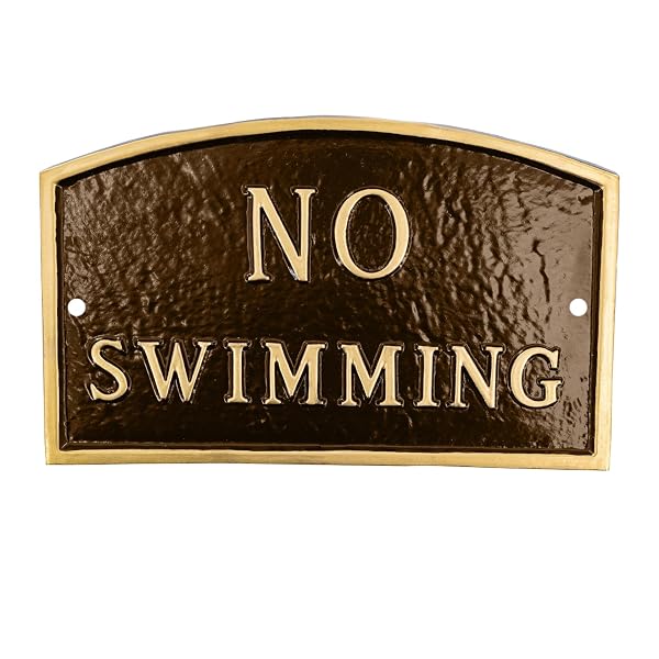 10″ X 15″ STANDARD ARCH NO SWIMMING STATEMENT...