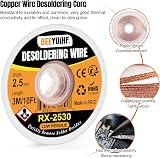 BEEYUIHF Desoldering Wick Braid Flux No-Clean Copper Wire 2.5mm x 3M 3Pcs view 3