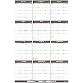 Vibrant Focus 2026 Yearly Wall Calendar - annual calendar 2026, 2026 Yearly Wall Calendar&Planner with Thick Paper, January 2026 - December 2026, X Large, 34.7" x 22.8", 2026 Yearly Planner (2026 Yearly Wall Calendar - Black)