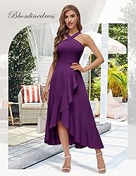 Bbonlinedress Halter Cocktail Bridesmaid Purple