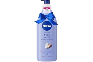 NIVEA Shea Nourish Body Lotion for Dry Skin with Hyaluronic Acid, Shea Butter and Deep Nourishing Serum, 48-Hour Body Moisturizer, 16.9 Fl Oz Pump Bottle