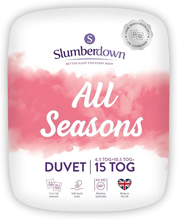 Slumberdown All Seasons Double Duvet 4.5 Tog Plus Double Duvet 10.5 Tog