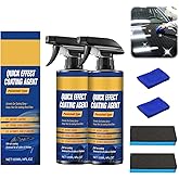 2Pcs Advanced Car Quick-Acting Coating Agent Spray, Scratch Wax Polish Waterless Wash, Quick Effective Coating Spray, Oil Film Emulsion Glass Cleaner