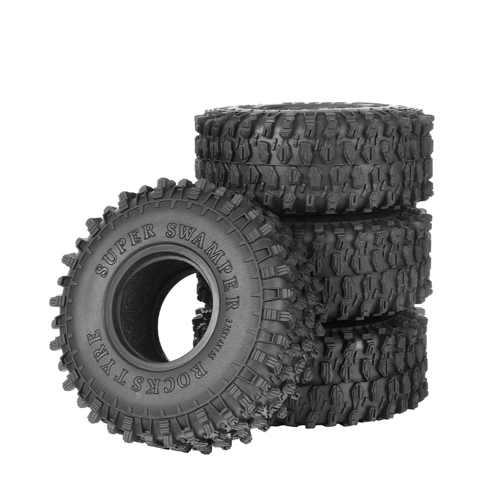KEEDA 4pcs 1.55 inch RC Tires Tyres for 1:10 RC Crawler Car D90 TF2 Tamiya CC01 LC70 LC80 MST JIMNY Axial 90069 (95x35mm C)