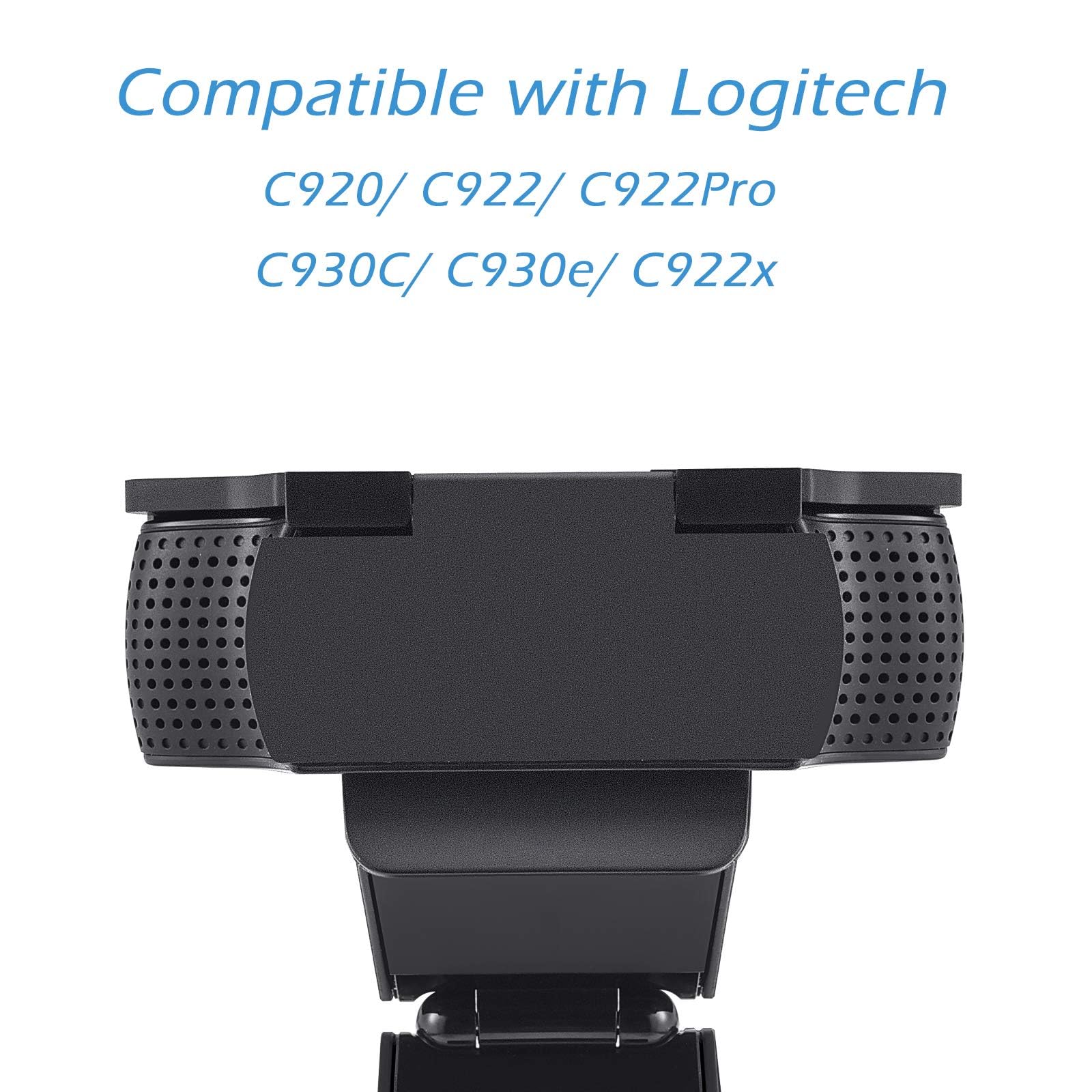 CloudValley Webcam Cover for Logitech C920/ C920x/ C922x/ C930e/ C922/ C920 HD Pro Stream Webcam, Camera Cover to Protect Lens and Security, Black