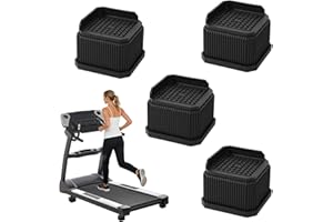 4pcs Stackable Treadmill Incline Riser Blocks, Adjustable Height Lift Incline Blocks for Leveling & Uphill Training Anti-Slip