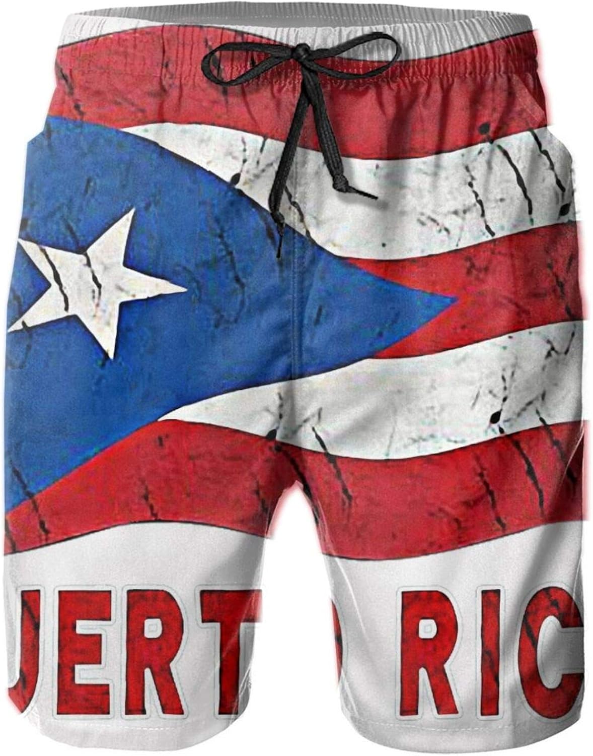 Puerto Rico Flag Puerto Rican Retro Men's Quick Dry Pockets