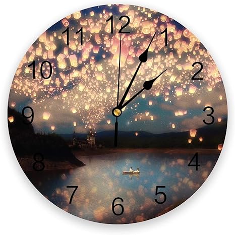 Amazon 壁掛け時計 掛け時計 おしゃれ 置き時計 北欧 連続秒針 ラブウィッシュランタン壁掛け時計家の装飾寝室サイレント時計壁掛けデジタル時計子供 部屋用壁掛け時計 寝室 室内 大型 屋内用 防塵型 オフィスタイプ 部屋装飾 プレゼント 置き時計 掛け時計 オンライン通販